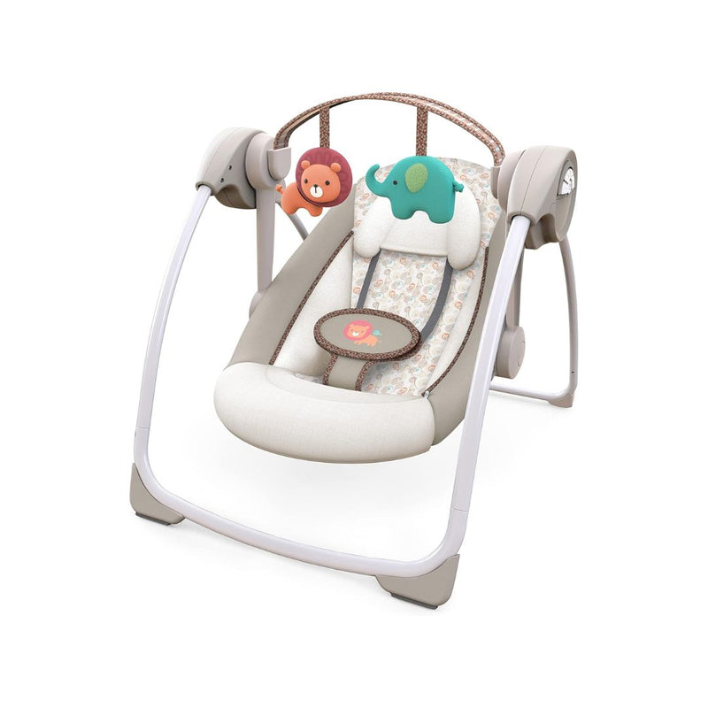 Ingenuity Compact Portable 6-Speed Plush Baby Swing