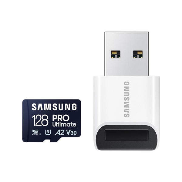 SAMSUNG PRO Ultimate microSD Memory Card+Reader, 128GB microSDXC