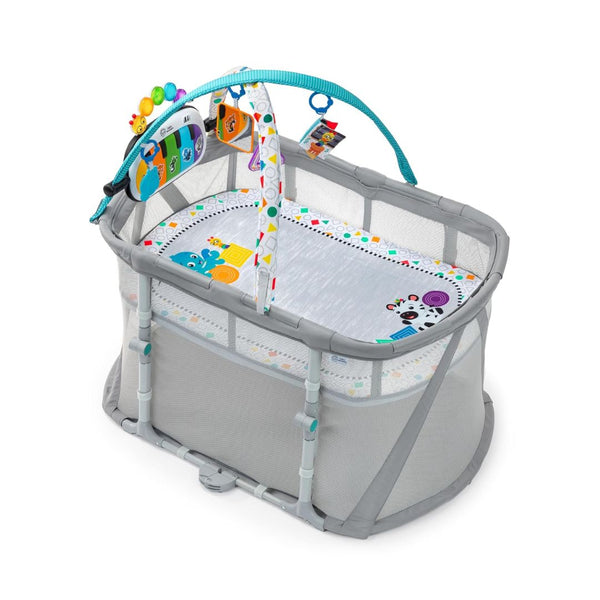 Baby Einstein Kick & Snooze 3-In-1 Foldable Playard Bassinet And Musical Gym