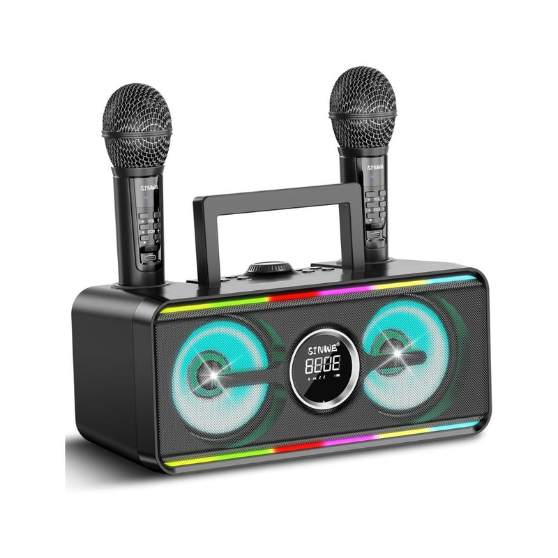 Karaoke Machine With 2 Wireless Microphones