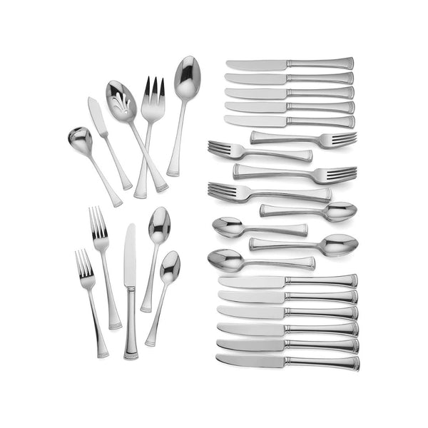 Lenox Portola 65-Piece 18/10 Stainless Steel Flatware Set