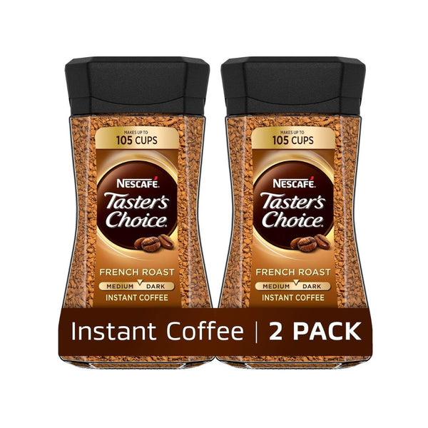 2 Jars of NESCAFÉ Taster's Choice Instant Coffee, Dark Roast, French Roast