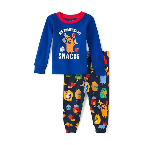 The Children’s Place 100% Cotton Baby Boys’ and Toddler Long Sleeve Pajama Set