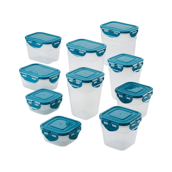 20-Pcs Rachael Ray Leak-Proof Stacking Container Food Storage Bin Set