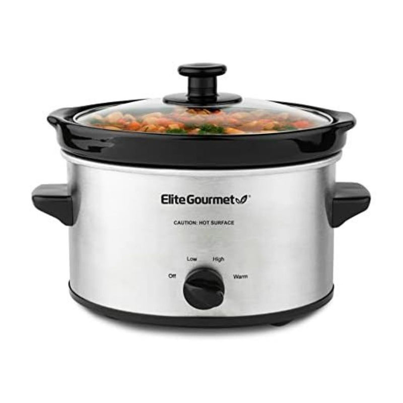 Elite Gourmet 2QT Electric Oval Slow Cooker