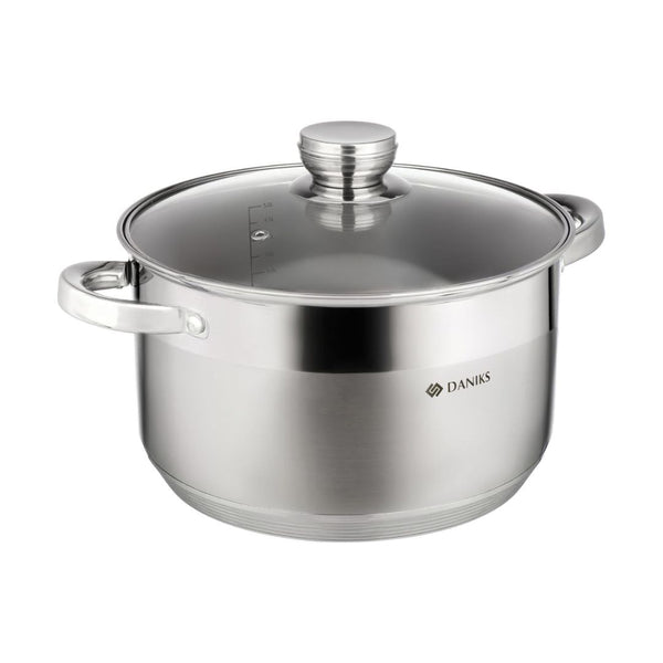 7 Qt. Stainless Steel Stock Pot with Glass Lid