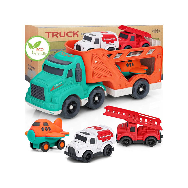 4-in-1 Rescue Truck Vehicle Toy Set