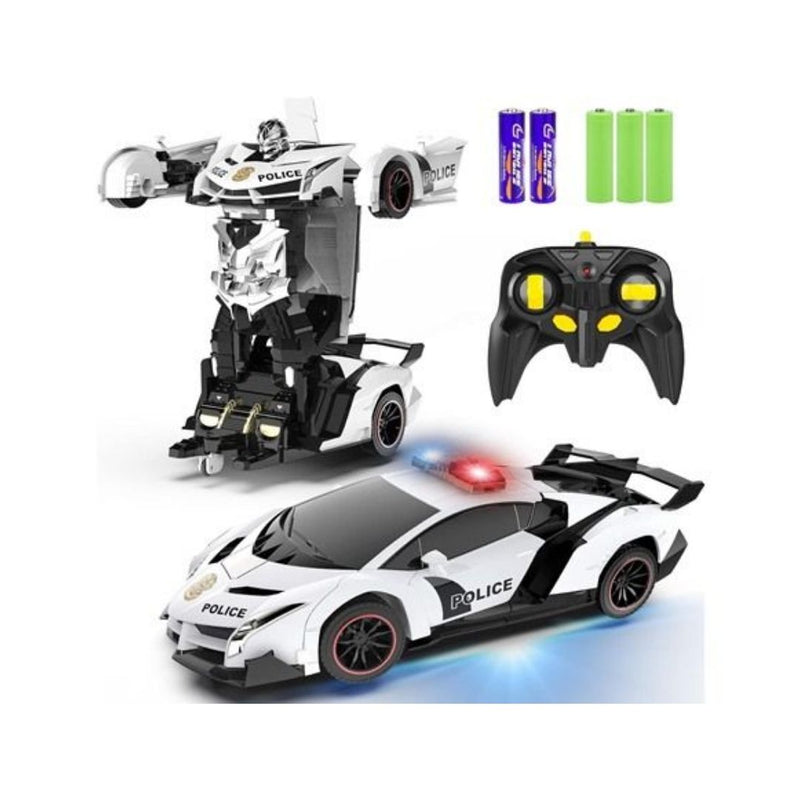 Transforming Police RC Car