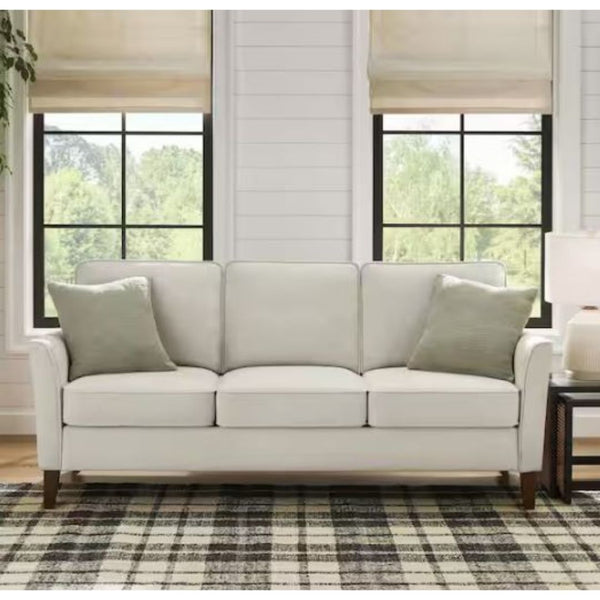 Modern Flared Arm Fabric Sofa