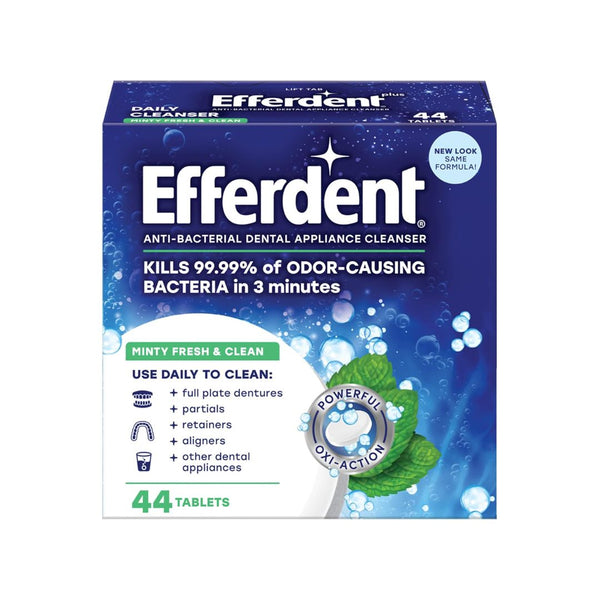 44 Efferdent Retainer Cleaning Tablets, Minty Fresh & Clean