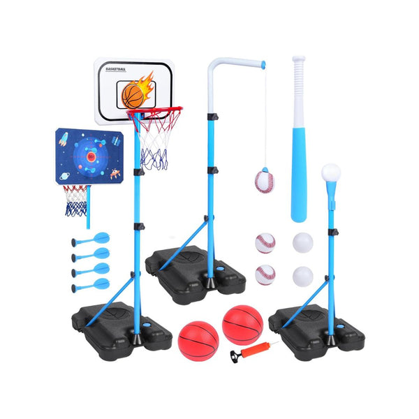 4 in 1 Kids Basketball/Baseball Set