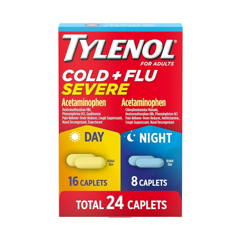 24 Tylenol Cold + Flu Severe Day & Night Caplets