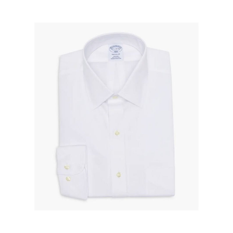 Brooks Brothers White Non-Iron Long Sleeve Regular Fit Dress Shirt