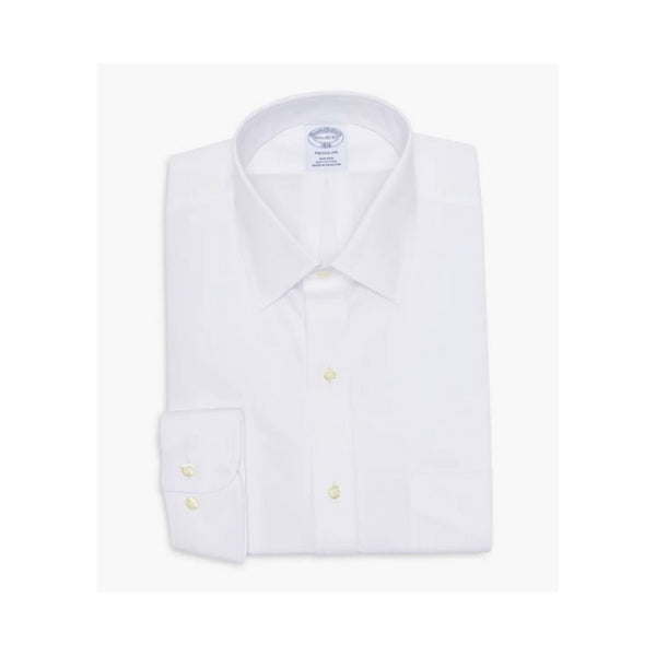 Brooks Brothers White Non-Iron Long Sleeve Regular Fit Dress Shirt