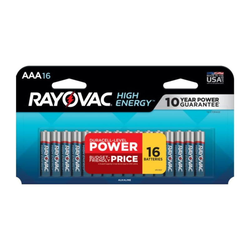 16 Rayovac High Energy Alkaline  AAA Batteries