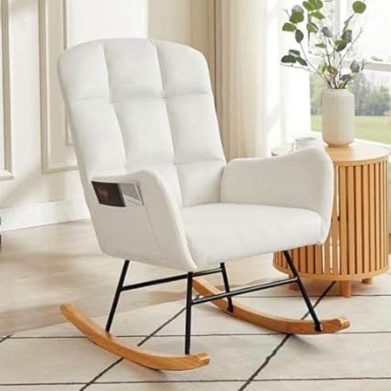 Upholstered Glider Rocking Chair