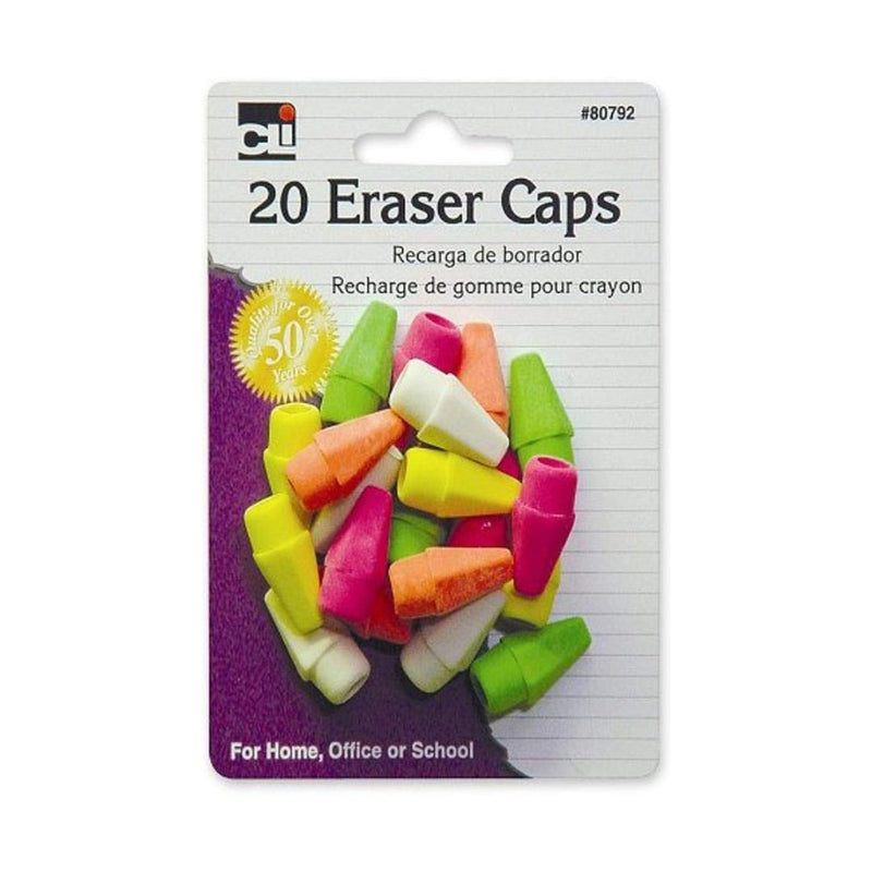 20-Pack Charles Leonard Pencil Eraser Caps