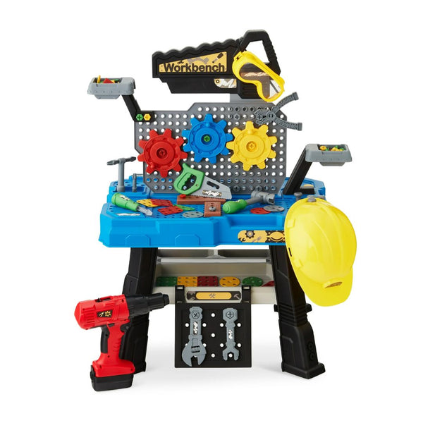 Kids' Workbench Construction Toy Set with 150 Accessories & Drill