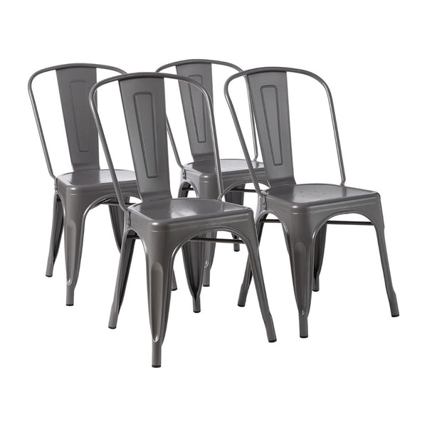 4 Amazon Basics Metal Dining Chairs