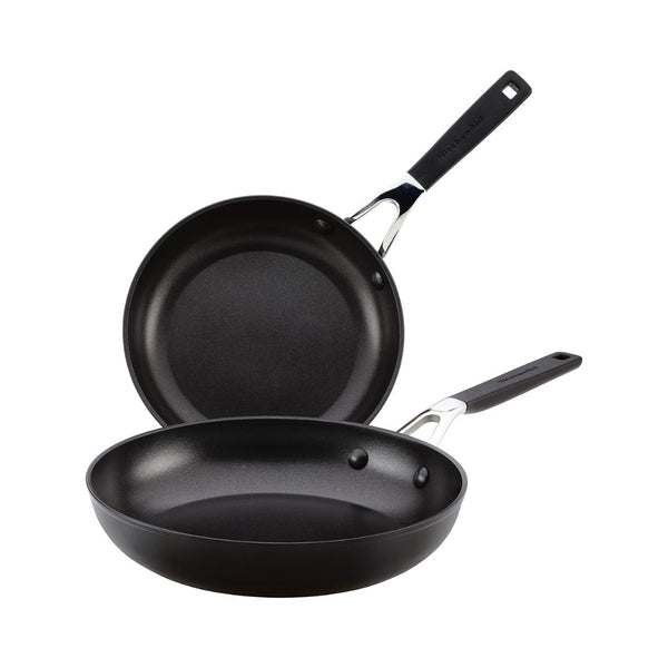 KitchenAid Hard Anodized Nonstick Frying Pans/Skillet Set, 8.25 Inch and 10 Inch