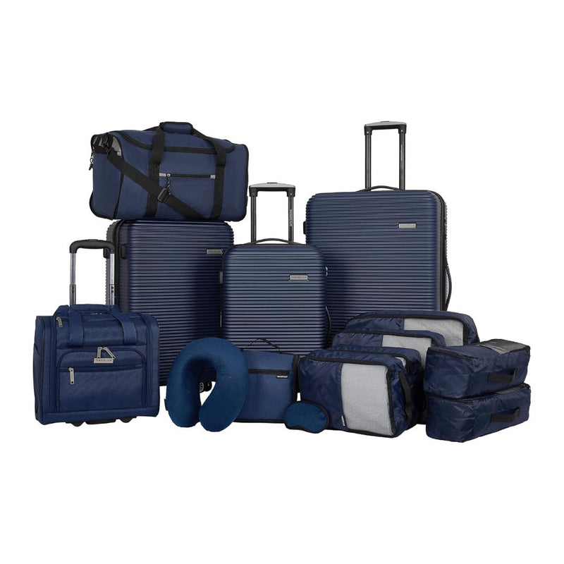 14-Pcs Travelers Club Riddock Luggage and Travel Accessories Set