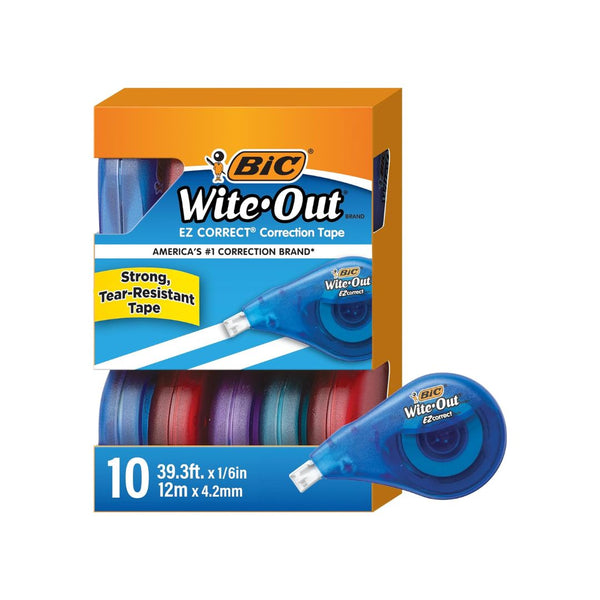 Pack of 10 BIC Wite-OutR Correction Tape