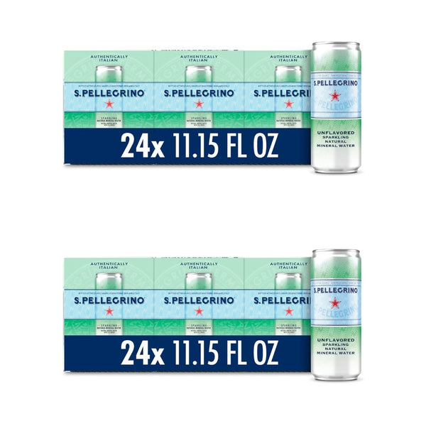 48 Cans of S.Pellegrino Sparkling Natural Mineral Water