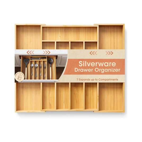 Bamboo Expandable Utensil Drawer Organizer