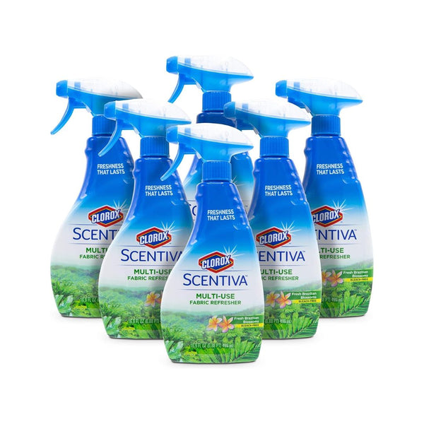 6 Bottles of Clorox Scentiva Multi-Use Fabric Refresher Spray