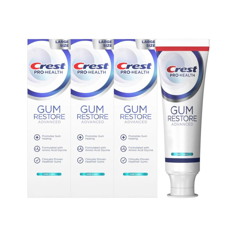 Pack of 3 Crest Pro-Health Advanced Gum Restore Deep Clean Toothpaste