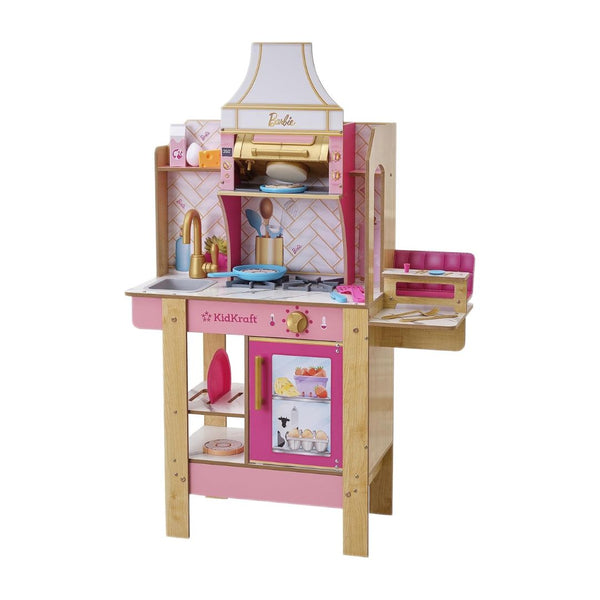 KidKraft Cook with Barbie Wooden Play Kitchen with 30 Accessories
