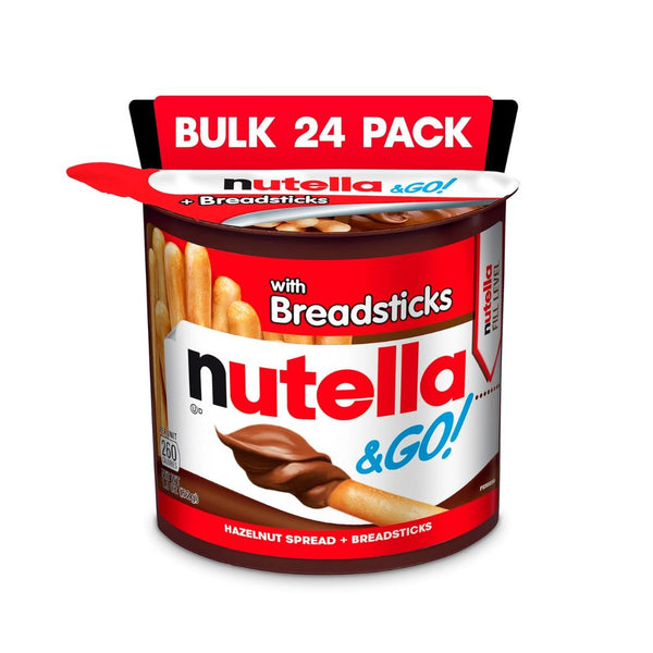 Bulk 24-Pack Nutella & GO! Snack Cups with Breadsticks (OU-D)