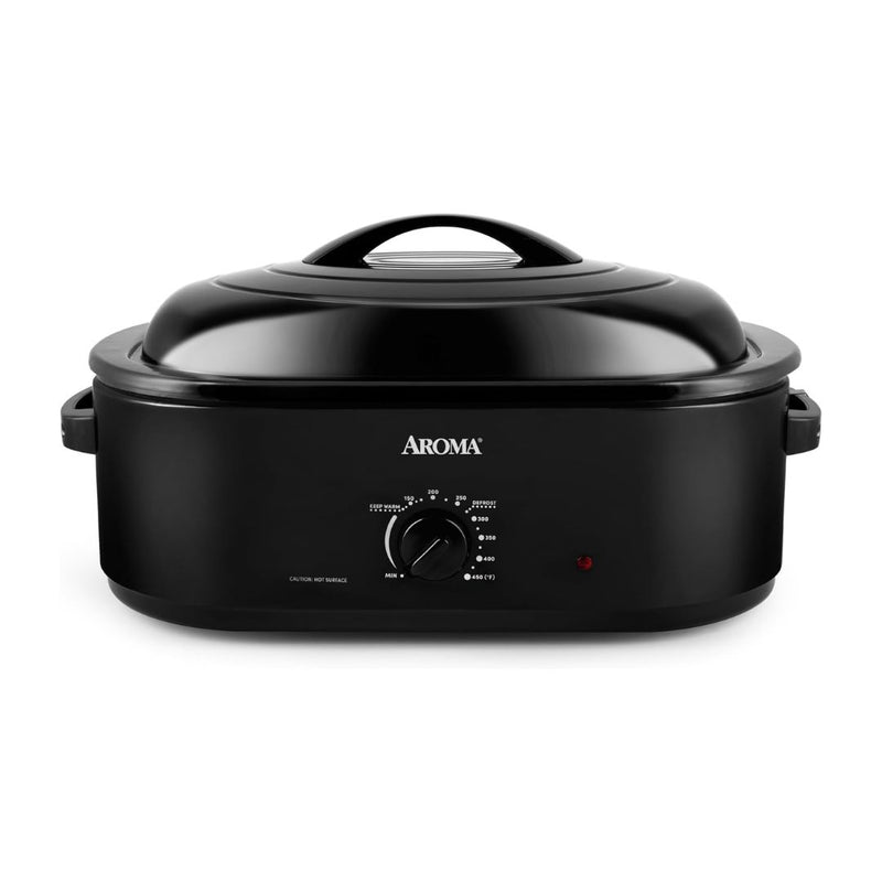 AROMA 18Qt. Roaster Oven with Self-Basting Lid