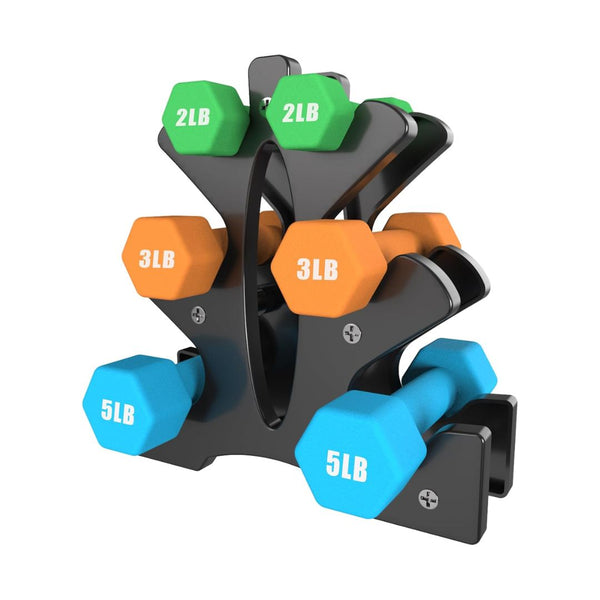 3 Pairs Dumbbell Set with Rack