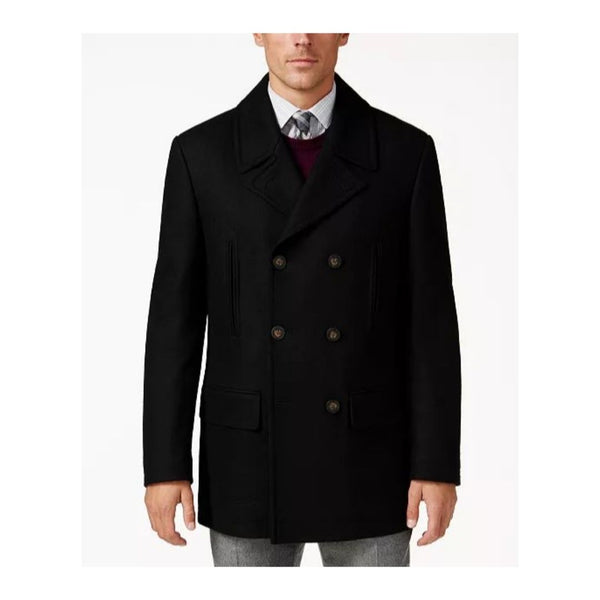 Michael Kors Men's Classic Fit Double-Breasted Wool Blend Peacoats