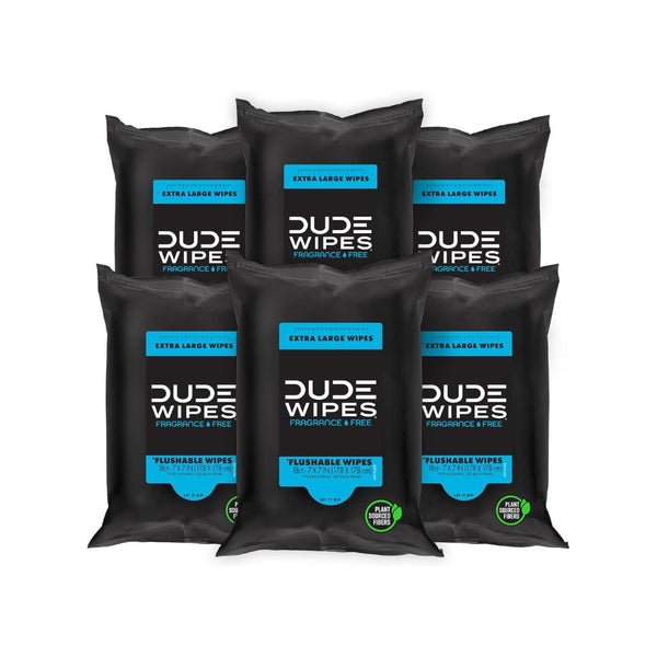6-Pack DUDE Flushable Wipes