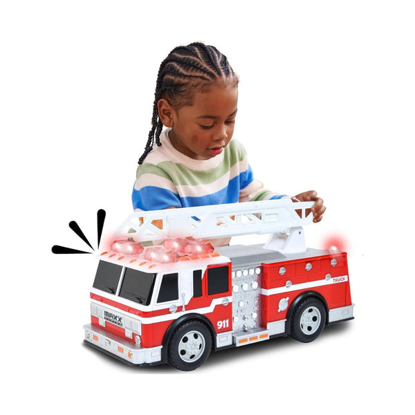 Motorized Fire Truck w/Lights, Sounds & Extendable Ladder