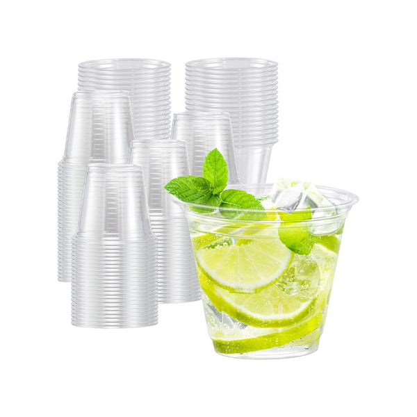 100-Pack 9 oz Disposable Clear Plastic Cups