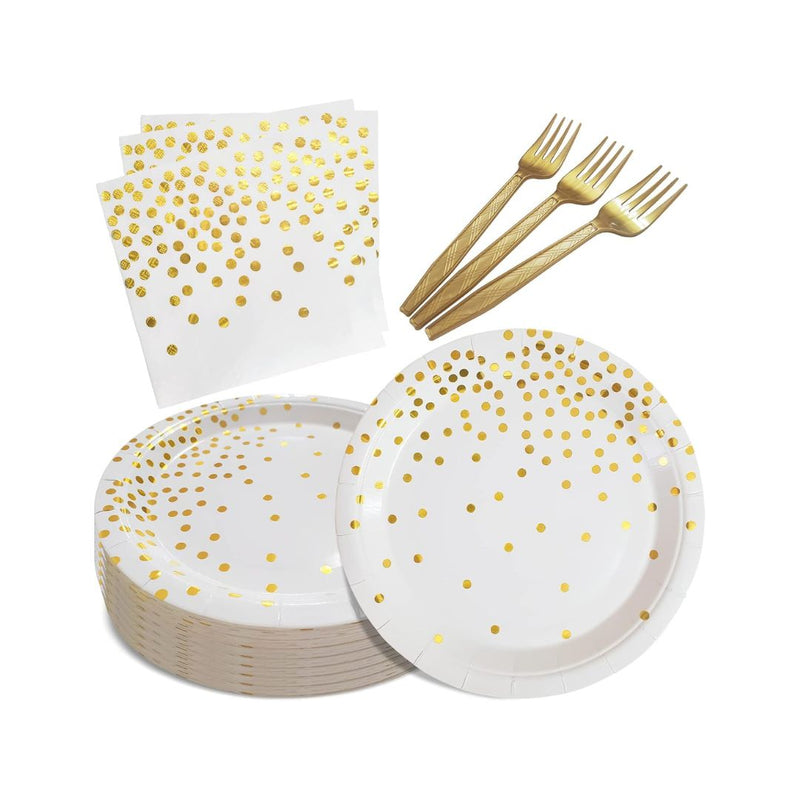 105-Pcs Disposable Paper Dinnerware Set