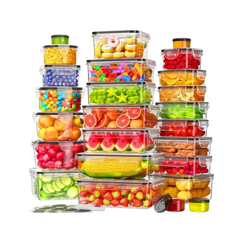 50-Pcs Large Food Storage Containers with Airtight Lids