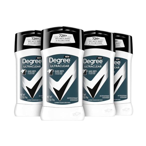 4-Ct Degree Men's UltraClear Antiperspirant Deodorant Black & White