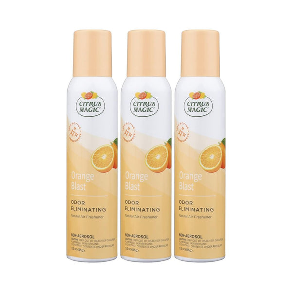 Pack of 3 Citrus Magic Natural Odor Eliminator Air Freshener Spray