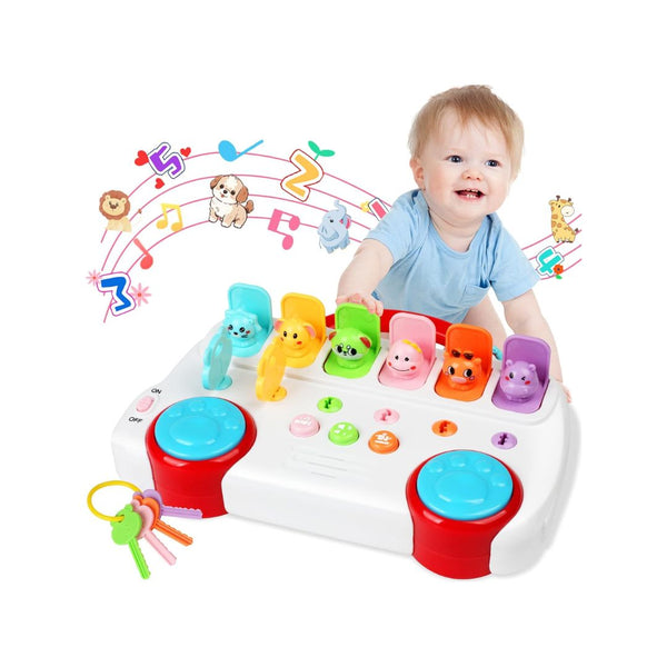 Interactive Pop Up Animal Toys with Music & Light