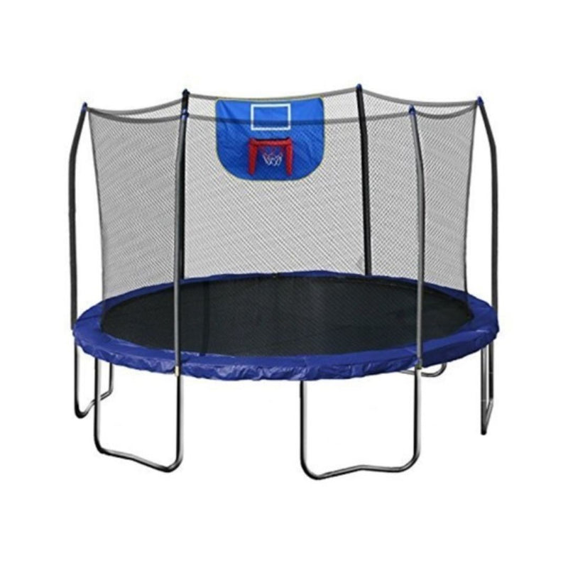 Skywalker Trampolines 12-Foot Jump N’ Dunk Trampoline with Enclosure Net