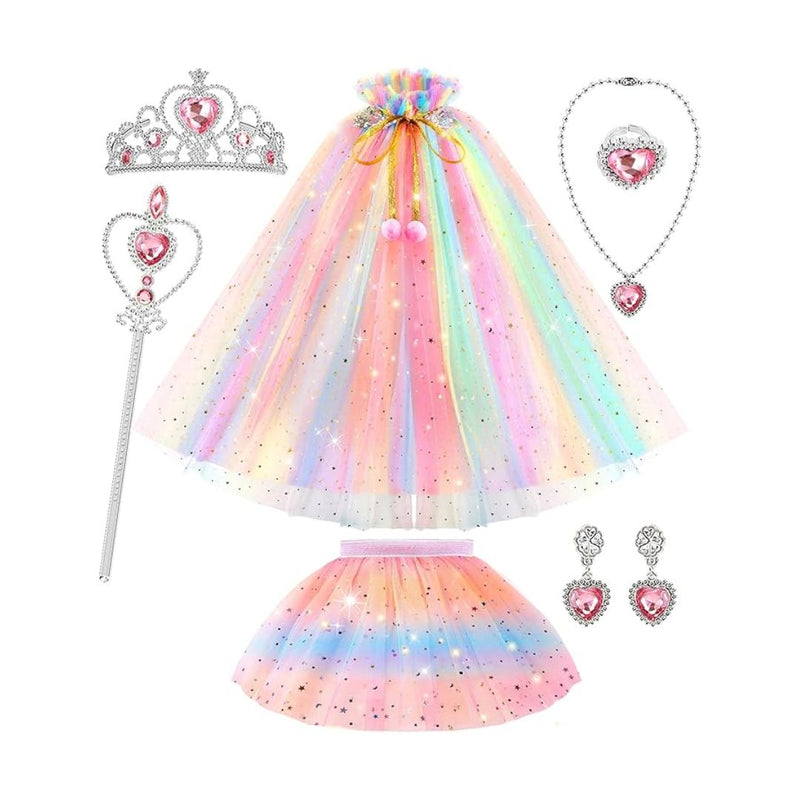 Princess Dress Up Cape & Skirt with Accesories