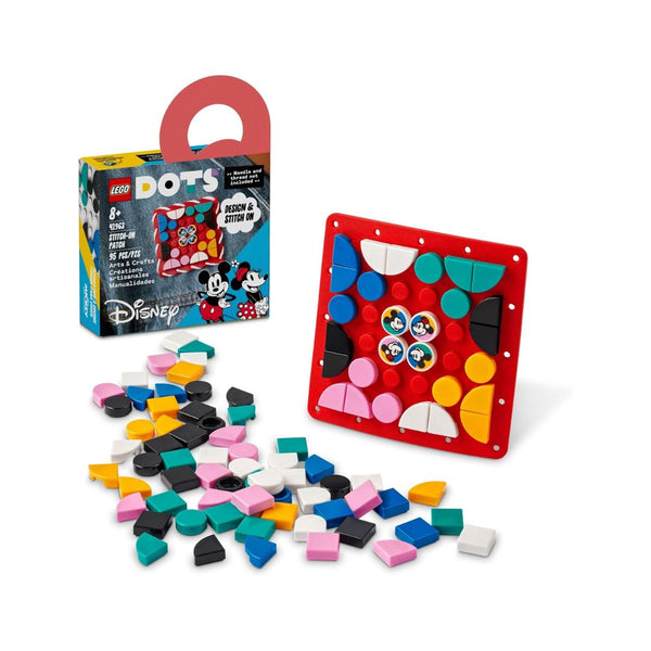 95-pc LEGO DOTS Disney Mickey & Minnie Mouse Stitch-On Patch DIY Badge Making Kit
