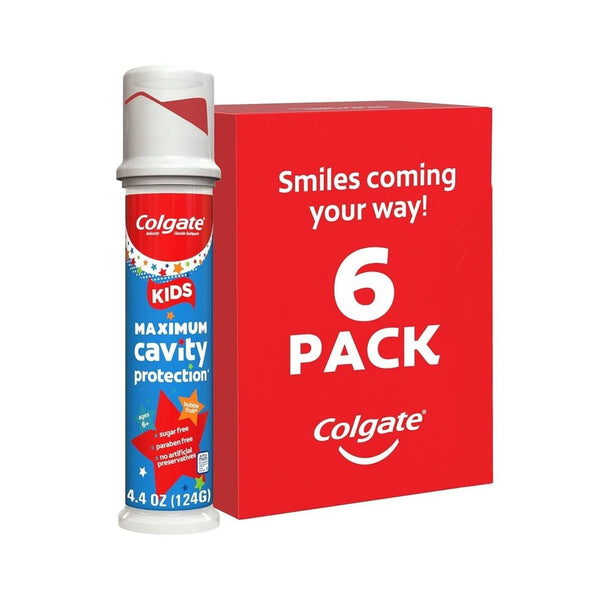 6-Pack Colgate Kids Toothpaste Pump with Fluoride