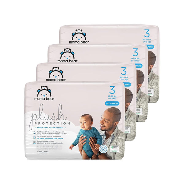 160-Count Mama Bear Plush Protection Diapers