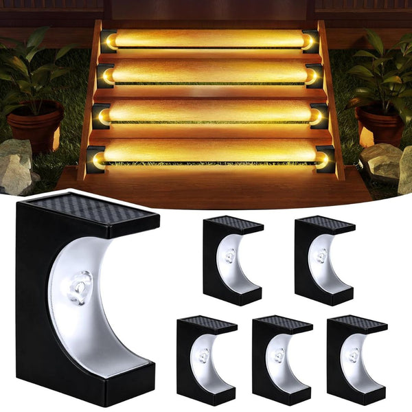 6-Pack Outdoor Solar Step Lights