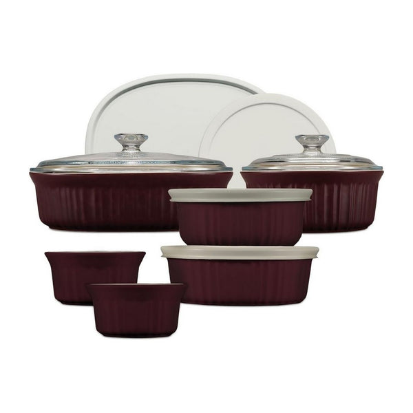 12-Piece CorningWare Ceramic Bakeware Set with Lids Set